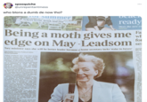 spooquiche @unrepentantmess who blons a dumb de now tho? O Summer Where to eat, drink and stay Weekend ready Meet the new sw Magazine Being a moth gives me edge on May-Leadsom Tory minister says she will be better leader because home secretary lacks 'stake in future' Sam Coates Deputy Political Editor Rachel Sylvester Andrea Leadsom has said that being a mother makes her a better choice for prime minister than Theresa May because it means that she has "a very real stake" in the future of Britain. In comments showing how personal she is prepared to make the Tory leadership contest, Mrs Leadsom said in an interview with The Times that t at the home secretary must be "really sad" not to have children. The energy minister and underdog in the fight for No 10 declared that Mrs May "possibly has nieces, nephews, lots of people. But I have children who are going to o have children who will directly be a part of what happens next." Mrs May, 59, and her husband, Philip, were unable to have children and she hinted of their sadness in a recent interview. Mrs Leadsom, 53, who has two sons and a daughter with her husband, Ben, said that being a mother meant that the future of Britain was more important to her. "Genuinely I feel that being a mum means you have a very real stake in future of our country, a tangible stake." Mrs Leadsom made clear that she intended to highlight the difference over children in the campaign. Asked to contrast herself with Mrs May, she said: "I see myself as one, an optimist, and two, a member of a huge family and that's important to me. My kids are a huge part of my life. Mrs May spoke last week about not having children. "Of course, we were hou ADAM GRAY/SWNS Fa w for sex Hannah Billy Ke One c candida suggest after te expect He s in the opport Step and m his va his f leade and the y run- In he t "eve The met seve frien servi In Mr confe of ad from the n the i was c in 201 Mr re-ele graph a you Mr Mr No guy" a was fo wrote throw