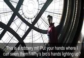 This is a robbery mf! Put your hands where I can seem them!! Why's bro's hands lighting up?