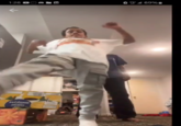 funni weird man dancing on carpet.