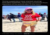 Trump merch just dropped Trump supporters have started wearing GOLDEN DIAPERS, following complaints from reporters of his putrid odor in the court WO TRUIVIS REAL MEN WEAR DIAPERS TRUMP 2024 AL MEN WEAR DIAPERS 7:31 AM • May 14, 2024 250.1K Views