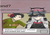end? ontent and pictures. Makoto realized her mistake and ended the war