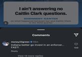 I ain't answering no Caitlin Clark questions. CHENNEDY CARTER on what happened between her and Caitlin Clark in the third quarter Comments money23green ❤ 55m Indiana better go invest in an enforcer... FAST! Reply View 14 more replies 189