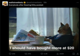 wallstreetbets @wallstreetbets • 19h Everybody after Roaring Kitty posted: I should have bought more at $20 249 1476 4.3K ili 242K