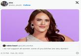 alex @alex_abads Follow rabia basri @GURUJAHRA i do not support all women. some of you bitches are very dumb!!! 8:19 PM - Feb 28, 2024 X ☹