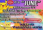 POKÉ STOP it's "JUNE" HERE which means it's ILLEGAL TO BE CISHET anyone caught NOT being a MILITANT QUEER will be immediately REPORTED @trans.bsky.social to the RAINBOM TRANSTIFA MAFIA asexuals are also hella queer, f--- you.