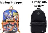being happy DRAGON BALL Fitting into society