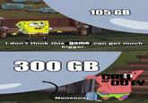 105 GB I don't think this game can get much bigger. imgflip.com 300 GB Nonsense! OF CALP 'DUTY