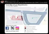 3003 @saarkartvelo • 8h ... current state of the civil war of Les Républicains (per OSINT, 13 June 2024) Civil War of Les Républicains (12 June 2024-ongoing) Rue de l'Université orie Avocats Cheveu Lumière under control since 12 June Pl. du Palais Bourbon Western Union Rue de l'Université Place du Palais Bourbon Battle of the party office f ☑ disputed control re-gained control on 13 June O disputed control Battle of social media control under control of pro-Ciotti forces disputed control / battleground under control of anti-Ciotti putschists ongoing confrontation (alleged) troup movements Pl. du Palais Bourbon Horodateur