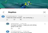 < Replies T Х @TheMrdangles16 • 9y ago i hate the water temple... too confusing :( 凸 : @Keith Halsell 4 days ago it's been 9 years, i hope you are doing great in life now B T ☑ • @TheMrdangles16 2 days ago it couldn't be going worse Keith