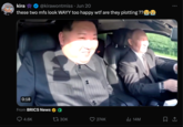 kira @kirawontmiss ⚫ Jun 20 these two mfs look WAYY too happy w-- are they plotting ?? 0:18 From BRICS News 4.6K t7 30K 274K ili 14M