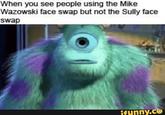 When you see people using the Mike Wazowski face swap but not the Sully face swap ifunny.co