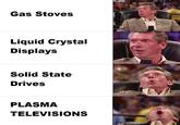 Gas Stoves Liquid Crystal Displays Solid State Drives PLASMA TELEVISIONS