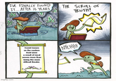 I'VE FINALLY FOUND IT... AFTER 15 YEARS THE SCROLL OF TRUTH! Robotatertot comics Soviet losses on the eastern front were a result of meat waves more than being the more difficult theater. NYEHHH W imgflip.com