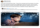 Mike Drucker @MikeDrucker Love this commercial is like, "Toys R Us started with the dream of a little boy who wanted to share his imagination with the world. And to show how, we fired our artists and dried Lake Superior using a server farm to generate what that would look like in Stephen King's nightmares * Allen T. @Mr_AllenT⚫ 22h Toys "R" Us has released the first OpenAI SORA generated brand commercial The use of generative Al in commercial work is here. 0:47 lios 9:23 PM Jun 25, 2024 286.8K Views • VFX+ lili