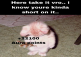 Here take it vro.. i know youre kinda short on it.. +22100 Aura points