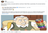 kev @AwestruckVox why does every conservative cartoon feel like a parody of conservative cartoons The New Norm Show @XNewNorm⚫ Jun 25 "The South Park of X" "Legalize humor!!" Check the mini PILOT of the first animated sit-com on X featuring @larryelder @RubinReport @AwakenWithJP and a special appearance by an animated ... Show more 3:32 4:34 PM ⚫ Jun 25, 2024 3.4M Views • BEER