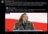 WYP Sturgeon's Law @Sturgeons_Law • 19h How are you supposed to exist in the context of all in which you live and what came before you AND be, unburdened by what has been at the same time? Waiting for her 3rd great revelation that synthesizes these two. • John Cooper @thejcoop Jun 28 Four straight minutes of "what can be, unburdened by what has been." It's incredible. I had no idea she used it this much. ELPHIA 3:51 101 2.5K 35K ılıı 1.8M