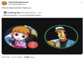 FlaminGingerbread @PogSwagGamer this is why women hate us Pudding Gay @PuddingGrey ⚫ Jul 3 Matching pfps x.com/rubodubo/statu... 9:59 AM • Jul 4, 2024 2.8M Views