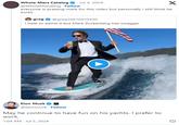 Whole Mars Catalog Jul 4, 2024 @WholeMarsBlog. Follow X everyone is praising mark for this video but personally I still think he zucks greg @greg16676935420 I hate to admit it but Mark Zuckerberg has swagger Elon Musk ☑ @elonmusk. Follow May he continue to have fun on his yachts. I prefer to work. 1:04 AM Jul 5, 2024