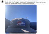 @hulu is f------ trash @RizNasty2point0 Oct 15, 2022 Chick-Fil-A drive thru guy asked if this was a Halo hat. Had to tell him all about the Burnerverse before I could order my food.