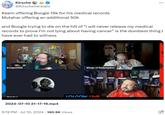 Kirsche @KirscheVerstahl Keem offering Boogie 15k for his medical records Mutahar offering an additional 50k ... and Boogie trying to die on the hill of "i will never release my medical records to prove I'm not lying about having cancer" is the dumbest thing I have ever had to witness Boogie2988 Wings of Redemption PELE WALDR 10 710 610 Motoku JOICOW LIVE 2024-07-10 21-17-19.mp4 . 9:19 PM ⚫ Jul 10, 2024 160.9K Views