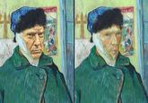 🇺🇸  🎨 Trump today, inspired by Van Gogh self-portrait with bandaged ear.