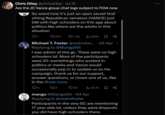 Chris Olley @chrisoIIey • Jul 15 Are the JD Vance group chat logs subject to FOIA now So weird how it's just an open secret that sitting Republican senators (VANCE) just DM with high schoolers on this app about politics like where are the adults in this situation 7207 1.3K 252K Michael T. Foster @realmfos... 04 Apr: Replying to @Mangolith I was admin of this gc. There were no high schoolers lol. Most of the participants were 20-somethings who worked in politics or media and Vance would occasionally pop in to update us on his campaign, thank us for our support, answer questions, or clown one of us, like in the Show more 6 179 30 45.1K ធ mango @Mangolith - 04 Apr Replying to @realmfoster Participants in the very GC are mentioning 17 year olds lol, unless they were dropouts you did have high schoolers there. ...