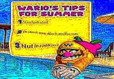 WARIO'S TIPS FOR SUMMER Stay hydrated Protect your skin from the sun Nut in a public pool W بالريم