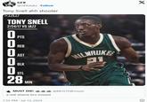 Tony Snell ahh shooter GEK @GEKdubs. Follow Tony Snell ahh shooter STAT TONY SNELL 2/24/17 VS JAZZ 0 PTS 0 REB OOOOOG 0 AST MILWAUKE 0 BLK 0 STL 28 MIN MUST DIE! a real shame bro missed 7:55 PM Jul 13, 2024 @MUSTDIEmusic X