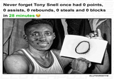 Man was just runnin' 😂 Never forget Tony Snell once had 0 points, 0 assists, 0 rebounds, 0 steals and 0 blocks in 28 minutes CLUTCHPOINTS
