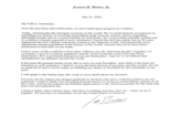 JOSEPH R. BIDEN, JR. July 21, 2024 My Fellow Americans, Over the past three and a half years, we have made great progress as a Nation. Today, America has the strongest economy in the world. We've made historic investments in rebuilding our Nation, in lowering prescription drug costs for seniors, and in expanding affordable health care to a record number of Americans. We've provided critically needed care to a million veterans exposed to toxic substances. Passed the first gun safety law in 30 years. Appointed the first African American woman to the Supreme Court. And passed the most significant climate legislation in the history of the world. America has never been better positioned to lead than we are today. I know none of this could have been done without you, the American people. Together, we overcame a once in a century pandemic and the worst economic crisis since the Great Depression. We've protected and preserved our Democracy. And we've revitalized and strengthened our alliances around the world. It has been the greatest honor of my life to serve as your President. And while it has been my intention to seek reelection, I believe it is in the best interest of my party and the country for me to stand down and to focus solely on fulfilling my duties as President for the remainder of my term. I will speak to the Nation later this week in more detail about my decision. For now, let me express my deepest gratitude to all those who have worked so hard to see me reelected. I want to thank Vice President Kamala Harris for being an extraordinary partner in all this work. And let me express my heartfelt appreciation to the American people for the faith and trust you have placed in me. I believe today what I always have: that there is nothing America can't do - when we do it together. We just have to remember we are the United States of America.