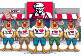 CASALD L Nawo KFC O Q0 20 Y❤ CHICINER K CHICKEN W T I COILLINEL COLONEL CHICKEN