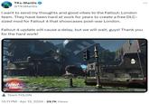 TKs-Mantis @TKsMantis I want to send my thoughts and good vibes to the Fallout: London team. They have been hard at work for years to create a free DLC- sized mod for Fallout 4 that showcases post-war London. Fallout 4 update will cause a delay, but we will wait, guys! Thank you for the hard work! Fallout London Team FOLON 10:11 PM Apr 13, 2024 29.7K Views