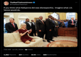 TheRealThelmaJohnson @TheRealThelmaJ1 If you think what Kellyanne did was disrespectful, imagine what J.D. Vance would do. 7:52 AM - Jul 25, 2024 1M Views 4,262 Reposts 301 Quotes 32.1K Likes 589 Bookmarks