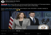 White Dudes for Harris @dudes4harris ✶✶✶ Big news! We just announced that Secretary of Transportation @PeteButtigieg will be joining our first call on Monday. From a few texts yesterday morning to over 20,000+ dudes ready to elect @Kamala Harris! 10:56 AM · Jul 27, 2024 · 106.2K Views 105 624 2.4K Σ 37 7 ↑ <]