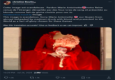 Christine Boutin reaction christine Boutinj @christineboutin Cette image est scandaleuse. Pardon Marie Antoinette notre Reine venue de l'étranger décapitée par des fous ivres de sang et présentée au Monde comme fait de gloire choisie pour ces Jo Translated from French by Google This image is scandalous. Sorry Marie Antoinette our Queen from abroad beheaded by madmen drunk with blood and presented to the World as a fact of glory chosen for these Games Was this translation accurate? Give us feedback so we can improve: B T 10:29 PM. Jul 26, 2024 -2.9M Views 1.3K 1.1K 3 1.3K Σ 133 ↑ +1