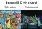 Bethesda E3 2019 in a nutshell The live audience The livestream chat 00
