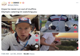Henrik Christiansen Olympic Chocolate Muffins meme DEKO++* @nya_Deko Hope he never run out of muffins Olympic catering im watching you CRAFT Ates ORGE 553.2K 7:56 AM ⚫ Jul 30, 2024 10.4K Views • 756 CRA R2 R ...