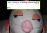 Charli: "Guess the color of my underwear Billie: "