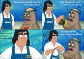 STELIO klinko's Welcome to the Salty Spitoon. Stelio!! Stelio Kontos! ♪Stelio!! Stelio Kontos How tough are ya? MOM klinko's STELIO STELIO klinke Holy Shrimp... No way! It can't be... but you're... Uh, right this way, sorry to keep you waiting. STELIO S