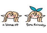 a blonde elf Pomu Rainpuff.?!