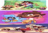 There's more pics in the source btw, but I just decided to select what I felt were the most "representative".

Here's an example that also functions as a neat bonus (now I'm imagining Luz's friends reimagined for Amphibia and Molly's friends reimagined for The Owl House):
!https://64.media.tumblr.com/12b947f58be1eeaf974fe93f93857949/d2964f5d6b7dfef3-7d/s2048x3072/45b786463b48e2449a125475ea50a43fc154d84d.pnj!