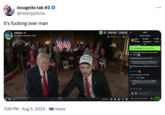 incognito tab #3 ❤ @notcrypticno it's f------ over man LIVE AdinRoss ADIN ROSS X PRESIDENT TRUMP English CK.COM/ADINROSS SPARKLEX H RUMP PANCE 1:08 PM - Aug 5, 2024 1M Views UMP MAKE AMERICA GREAT AGAIN * Gift a Sub → Subscribe 128,535 viewers Chat Lifetime Top Gifters KAYN 1934 Eddie AdinRoss 1900 > 1821 jfromda6ix has subscribed ARKickBot: @skyler_mm has subbed for 1 month! LadyDesiree hosted with 20 viewers butchertwi has subscribed to AdinRoss. They have been subscribed for a total of 1 month. MMAR Abortedd: TRUMPS MIC IS LOW, FIX IT Avela1435: AR mrmoneyman: W trump AR Komp: YOO TRUMP xxxMysticxxx has subscribed to AdinRoss. They have been subscribed for a total of 1 month. Subscribers only Chat 00:07:14 Slow mode activated