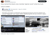 "Gamer Word" Mutahar @OrdinaryGamers Subscribe they named the black crew member "gamer word" what the f---. navy is wildin. jordan @JordanUhl Sep 12, 2020 F------ disgusting The Navy recruiters on @Twitch are playing Among Us and two players are named "Nagasaki" and "Japan 1945," celebrating the US war crimes in Japan. Who Is The Impostor? Atomic bombings of Hiroshima and Nagasaki Part of the Pacific War of World War II brando Japan 1945 Brandon gamer word Nagasaki Brandon 2 brandon 3 Brandon 1 aendyn ericasNavy Schedule e I go gaming again...with PS2 Chandler. ong Us Team: Goats & Glory glish Puzzle Battleman Voting Ends In: 69s Atomic bomb mushroom clouds over Hiroshima (left) and Nagasaki (right) Videos Clips Date 123 0:39 Hos Location August 6 and August 9, 1945 Hiroshima and Nagasaki, Japan Result Allied victory 5:45 AM Sep 13, 2020 •