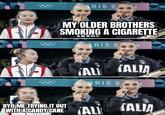 Christmas memories  | /r/memes RIS 2 MY OLDER BROTHERS SMOKING A C-------- RIS 2 TALI TALIA RIS 2 8YO ME TRYING IT OUT 999 WITH A CANDY CANE ALITALIA