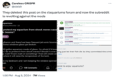 Careless CRISPR @xieish They deleted this post on the r/aquariums forum and now the subreddit is revolting against the mods Aquariums WassufWonka 2d protect my aquarium from shock waves causi ic booms? dvice Lebanon and there has been frequent jet sonic booms Some windows glass got broken. 口 Help/Advice [Auto-Post] Weekly Question Thread! Ask /r/Aquariums anything you want to know about the hobby! Submitted 4 days ago by AutoModerator-announcement 80 comments share save hide report crosspost Help/Advice Controversial ➤Submitted an hour ago by hon333ymoon 65 comments share save hide report crosspost Help/Advice How far do I have to be from a war zone to be allowed to post here? Genuine question! Submitted an hour ago by greenmerica 23 comments share save hide report crosspost Help/Advice How to my protect my aquarium from my aunt Glenda's unusually loud opera? A Submitted an hour ago by coolguypasta 2 comments share save hide report crosspost Help/Advice How do I stop sonic booms from breaking my aquarium glass? Submitted an hour ago by Bous7703 4 comments share save hide report crosspost 33 gallon aquarium made of glass. I'm afraid if it brea2 hours ago n I do to protect it from shock waves? Should I cover ibing just let their fish die bc they committed the crime a matt? Foam matt or something? That will create an reply where it will raise the temperature of the tank. in my bedroom and I am keeping the window opened eak. 533 108 Comments (den] 41 minutes ago (2 children) 2 hours ago ionist to enjoy aquariums? reply . 1:56 PM • Aug 9, 2024 - 7M Views