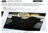 Ashton Pittman @ashtonpittman Follow ... If you're gonna build a political career on being anti-LGBTQ, maybe make sure there aren't photos of you in (bad) drag first. matt @mattxiv. 2h a second photo has hit my inbox x.com/ mattxiv/status... • 11:41 AM • Aug 12, 2024 34.1K Views