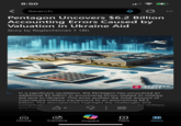 8:50 Search C Pentagon Uncovers $6.2 Billion Accounting Errors Caused by Valuation in Ukraine Aid Story by Regtechtimes • 18h R REGTECH TIMES In a significant revelation, the Pentagon has uncovered an additional $2 billion in accounting errors related to military aid sent to Ukraine. This error pushes the total amount of overvalued military equipment to an astonishing $8.2 billion. The discrepancies highlight the challenges and complexit assistan O Provid во for military 3 Home Camera Copilot Tabs Apps
