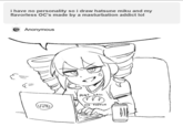 i have no personality so i draw hatsune miku and my flavorless OC's made by a m----------- addict lol ◉Anonymous E= DONT CALL (UTAU ME FRENCH