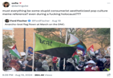 sofie @darlingube must everything be some stupid consumerist aestheticized pop culture meme reference? even during a f------ holocaust??? Ford Fischer @Ford Fischer • Aug 19 Anarcho-brat flag flown at March on the DNC. AD TO GRAELL 0:08 brat 6:39 PM Aug 19, 2024 284.4K Views PALESTING